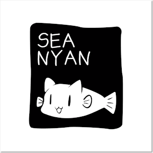 Sea Nyan | Hiyori's long tee Posters and Art